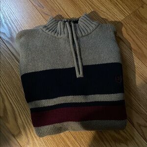 Chaps Men's Zip Up Sweater - Beige, Navy, Burgundy